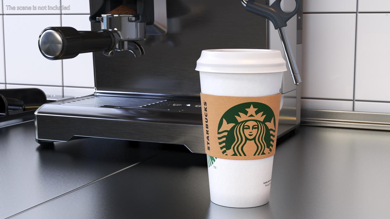 3D Starbucks Coffee Paper Cup