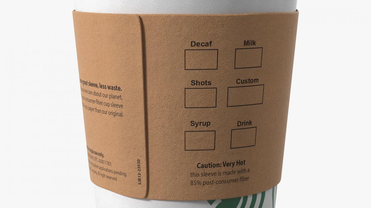 3D Starbucks Coffee Paper Cup