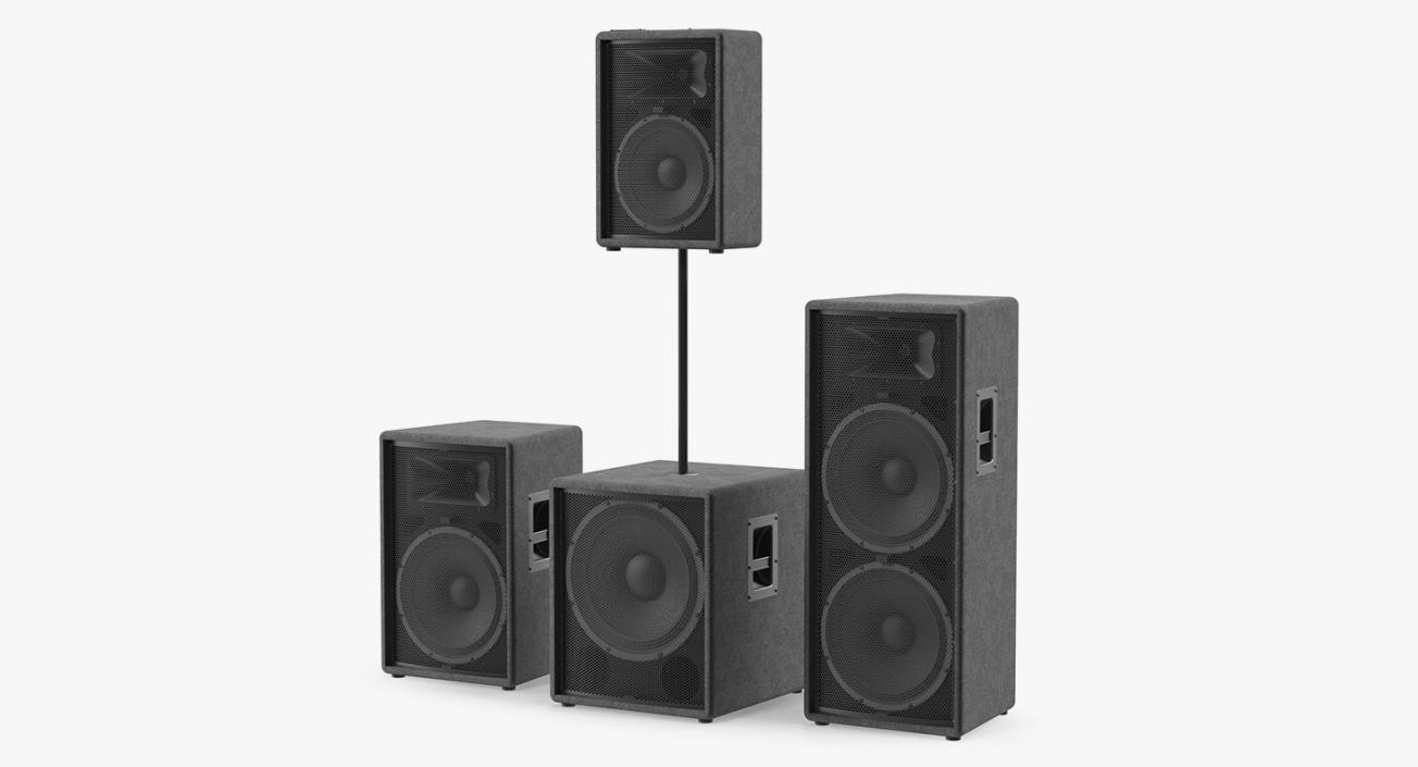 Concert Speakers Collection 3D