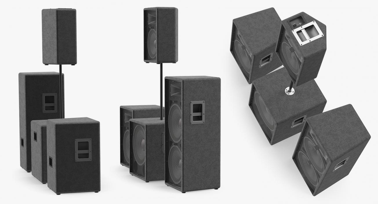 Concert Speakers Collection 3D