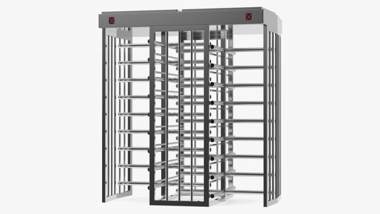 Stainless Steel Dual Lane Security Turnstile 3D model