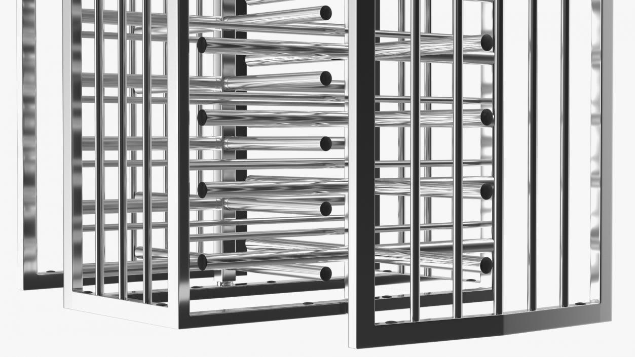 Stainless Steel Dual Lane Security Turnstile 3D model