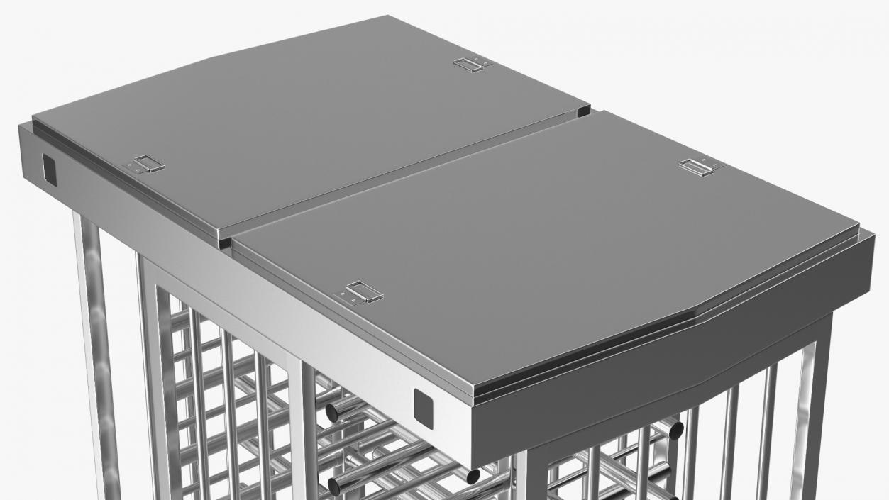 Stainless Steel Dual Lane Security Turnstile 3D model