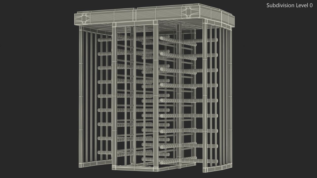 Stainless Steel Dual Lane Security Turnstile 3D model