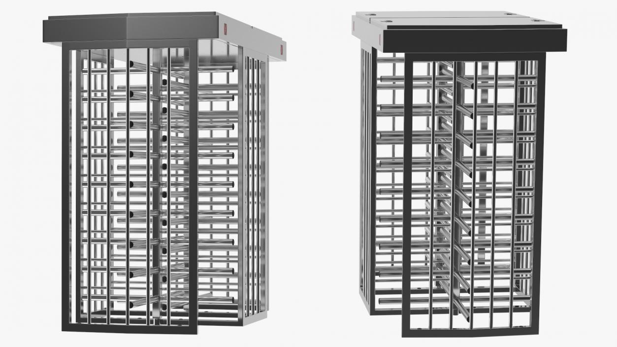 Stainless Steel Dual Lane Security Turnstile 3D model