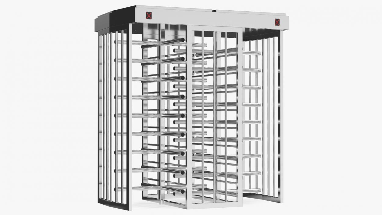 Stainless Steel Dual Lane Security Turnstile 3D model