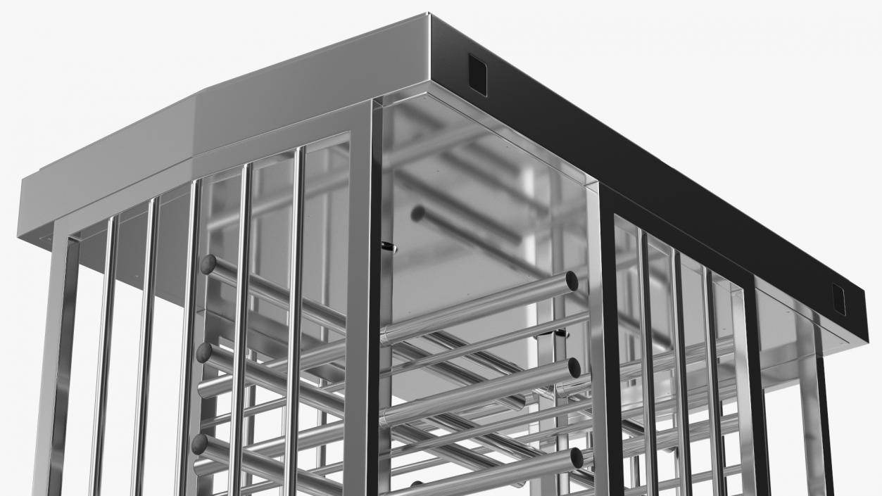 Stainless Steel Dual Lane Security Turnstile 3D model