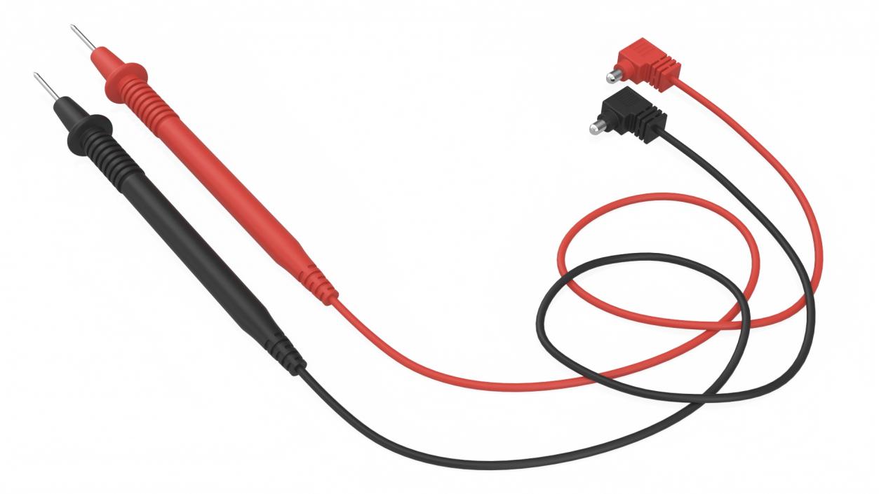 Multimeter Test Leads with Banana Plugs 3D model