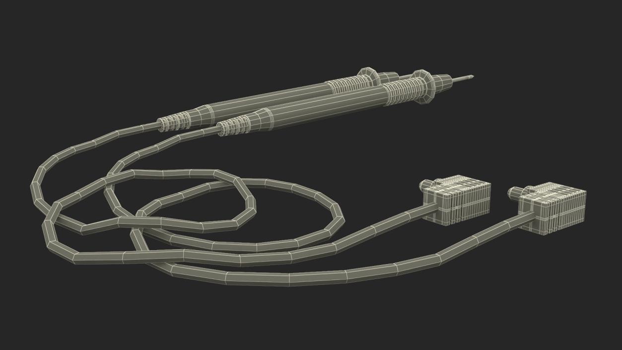 Multimeter Test Leads with Banana Plugs 3D model