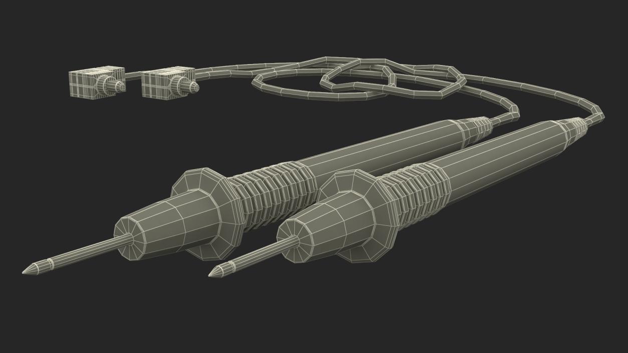 Multimeter Test Leads with Banana Plugs 3D model