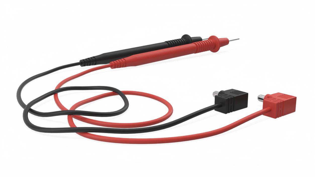 Multimeter Test Leads with Banana Plugs 3D model