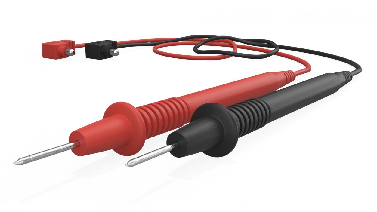 Multimeter Test Leads with Banana Plugs 3D model