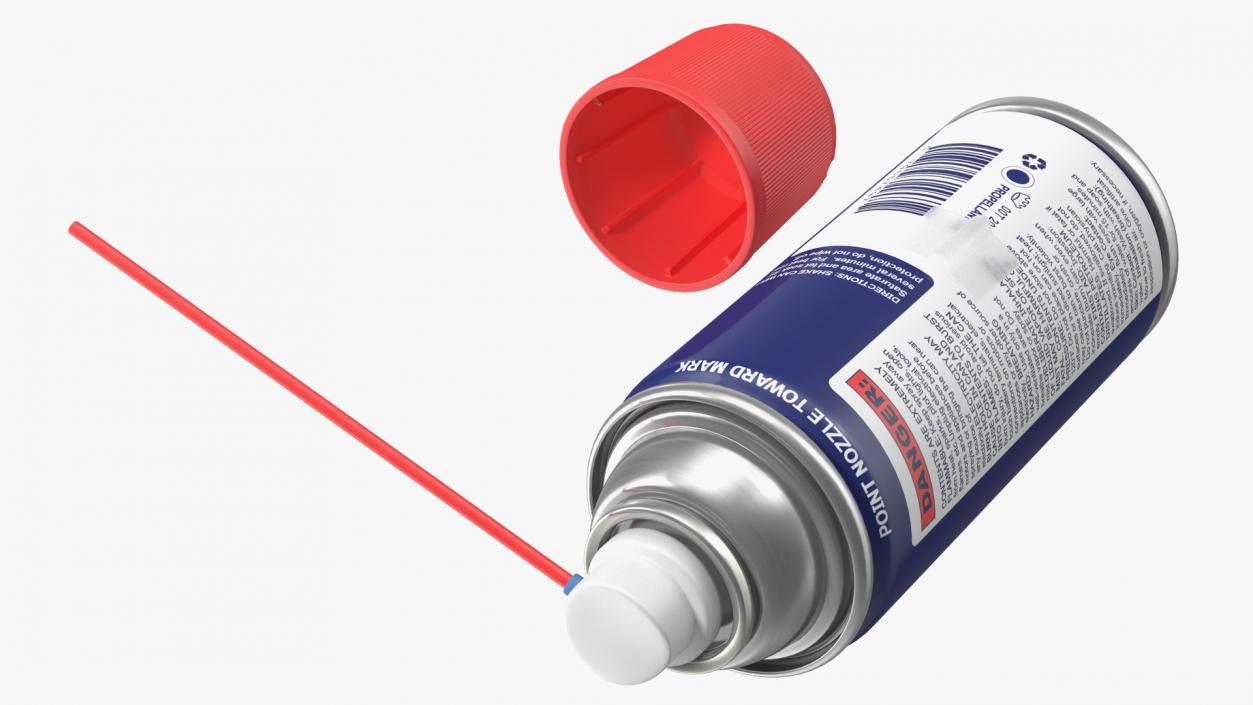 3D model Opened Multi Use Lubricant Aerosol Spray