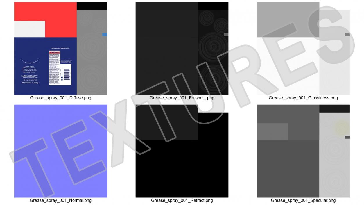 3D model Opened Multi Use Lubricant Aerosol Spray