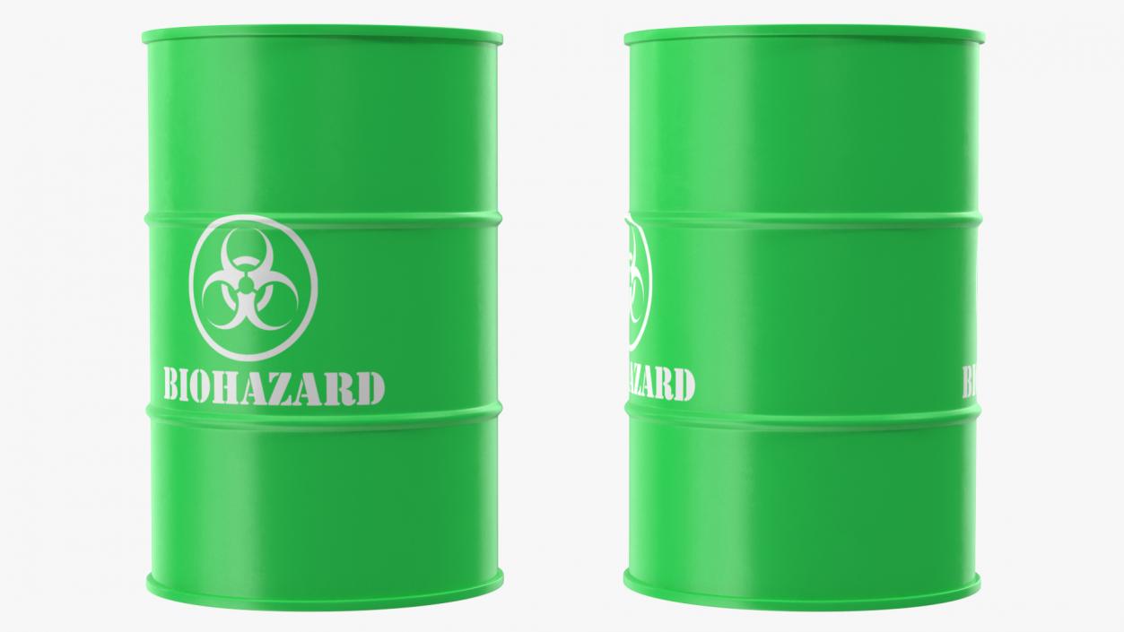 3D Biohazard Toxic Waste Barrel model