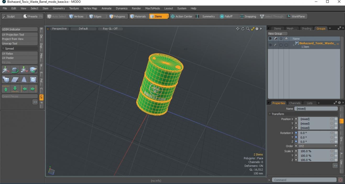 3D Biohazard Toxic Waste Barrel model