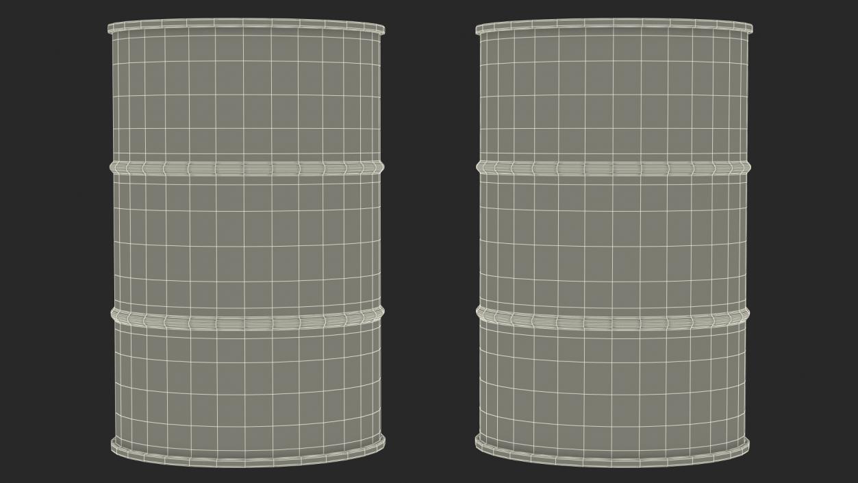 3D Biohazard Toxic Waste Barrel model