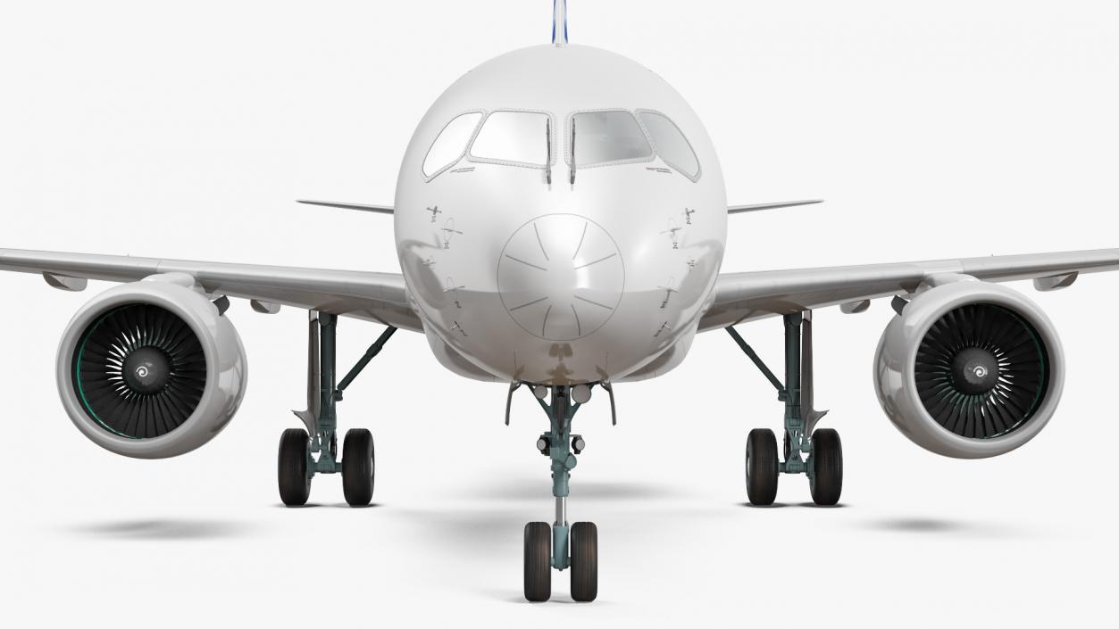 3D Airbus A220 100 Simple Interior Rigged model