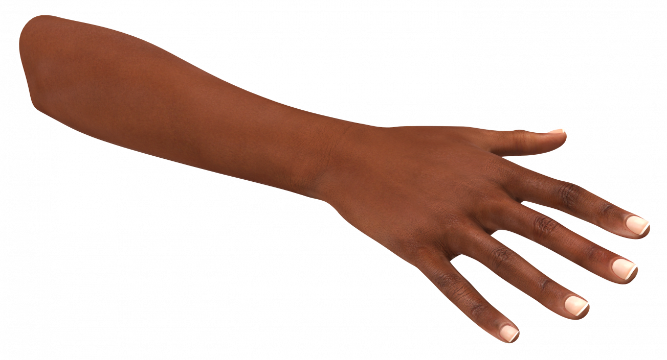 Asian/ Americas Female Hand Short Nails 3D model