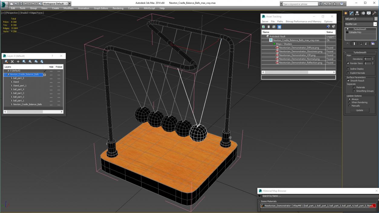 Newton Cradle Balance Balls 3D