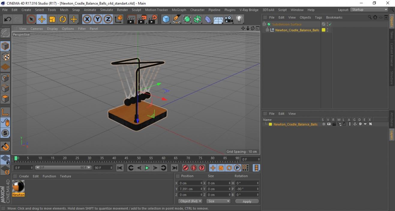 Newton Cradle Balance Balls 3D