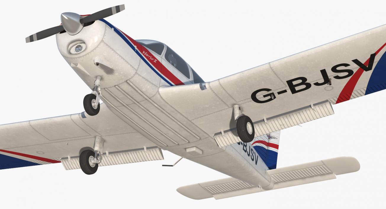 3D model Piper PA28-161 Cherokee Rigged