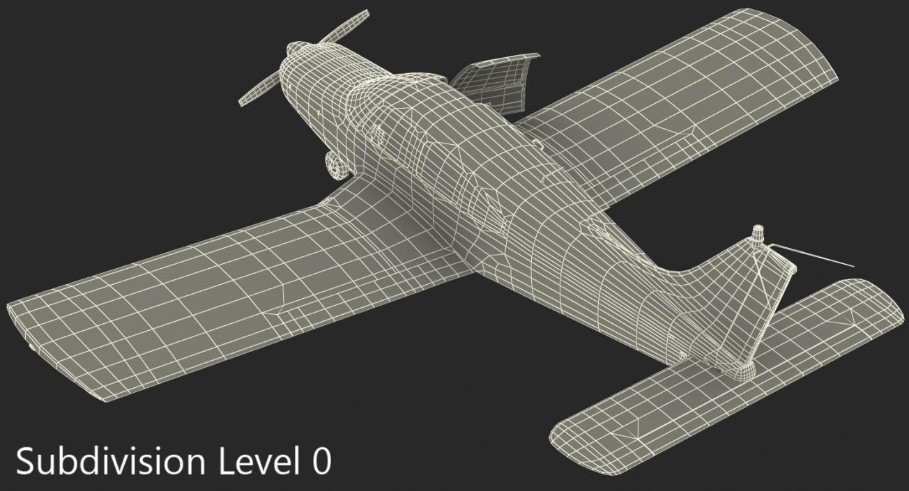 3D model Piper PA28-161 Cherokee Rigged