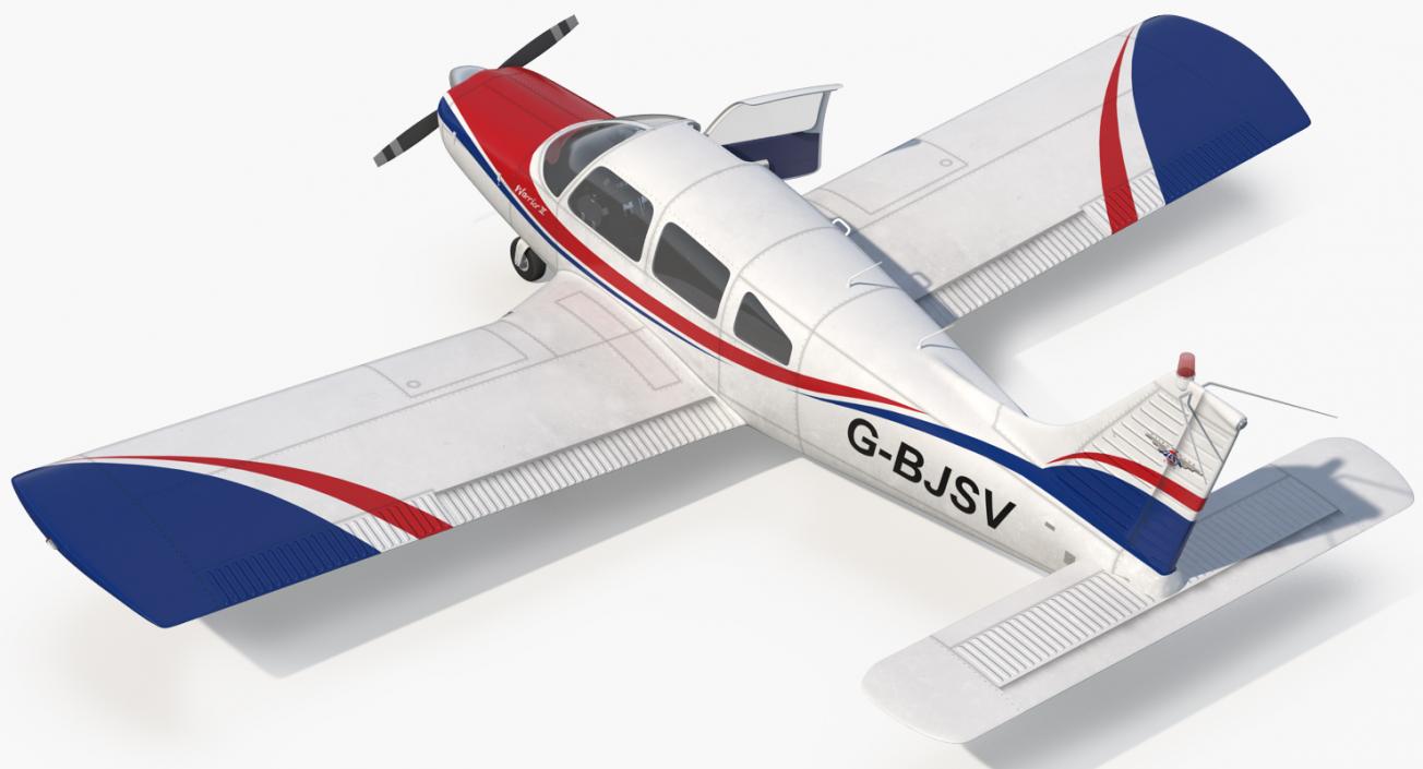 3D model Piper PA28-161 Cherokee Rigged