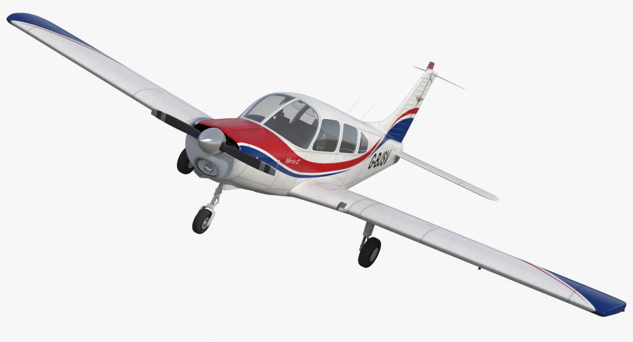 3D model Piper PA28-161 Cherokee Rigged