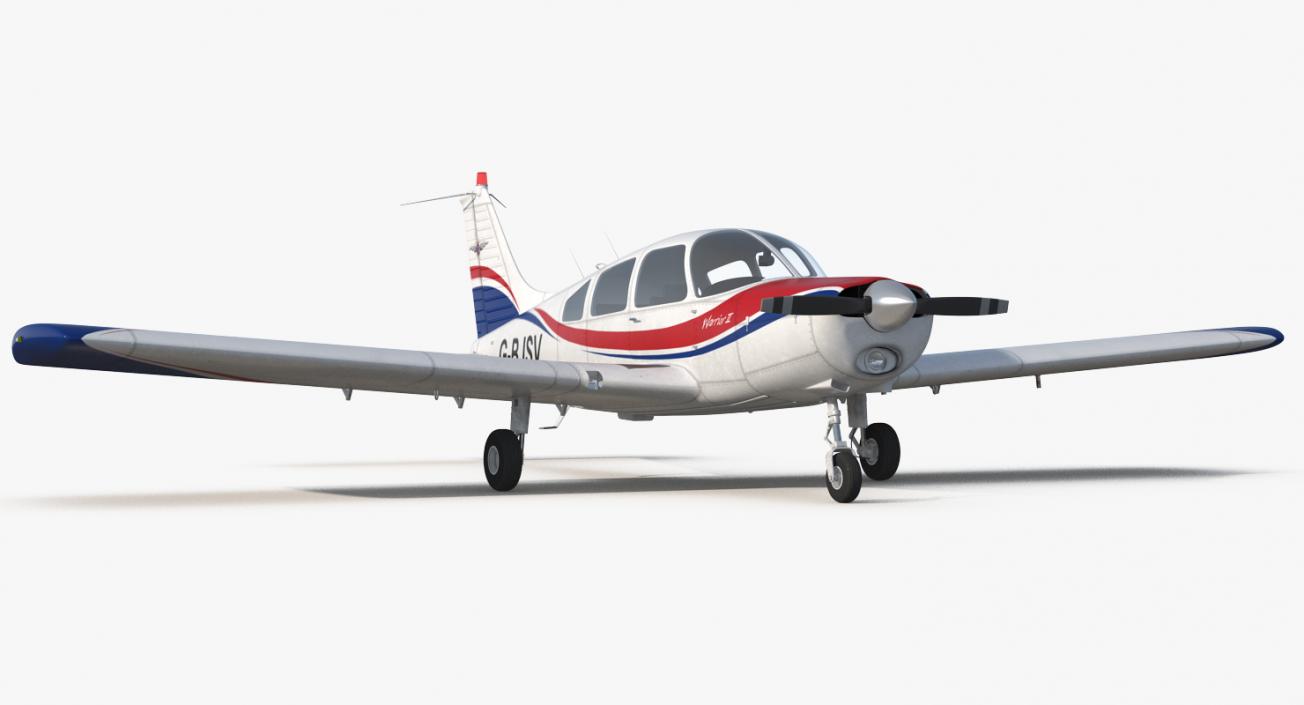 3D model Piper PA28-161 Cherokee Rigged