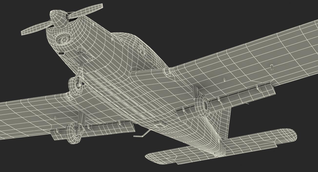 3D model Piper PA28-161 Cherokee Rigged