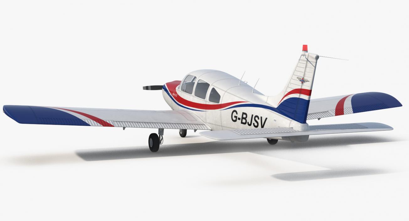 3D model Piper PA28-161 Cherokee Rigged