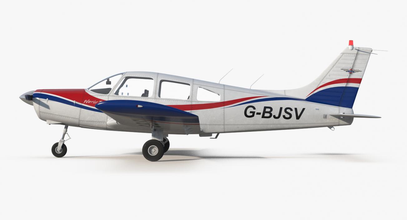 3D model Piper PA28-161 Cherokee Rigged