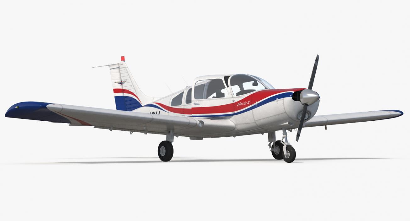 3D model Piper PA28-161 Cherokee Rigged