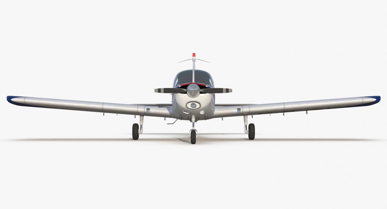 3D model Piper PA28-161 Cherokee Rigged