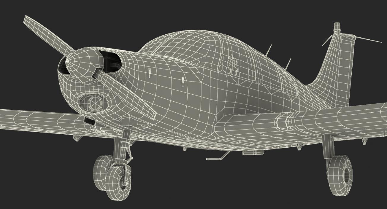 3D model Piper PA28-161 Cherokee Rigged