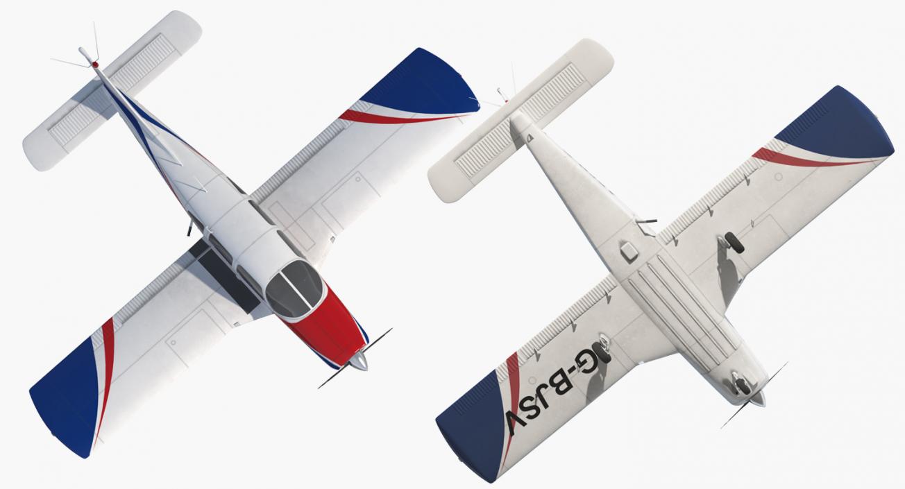 3D model Piper PA28-161 Cherokee Rigged