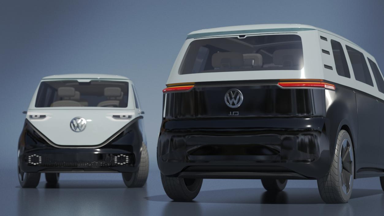 Volkswagen Minivan ID Buzz Rigged for Cinema 4D 3D