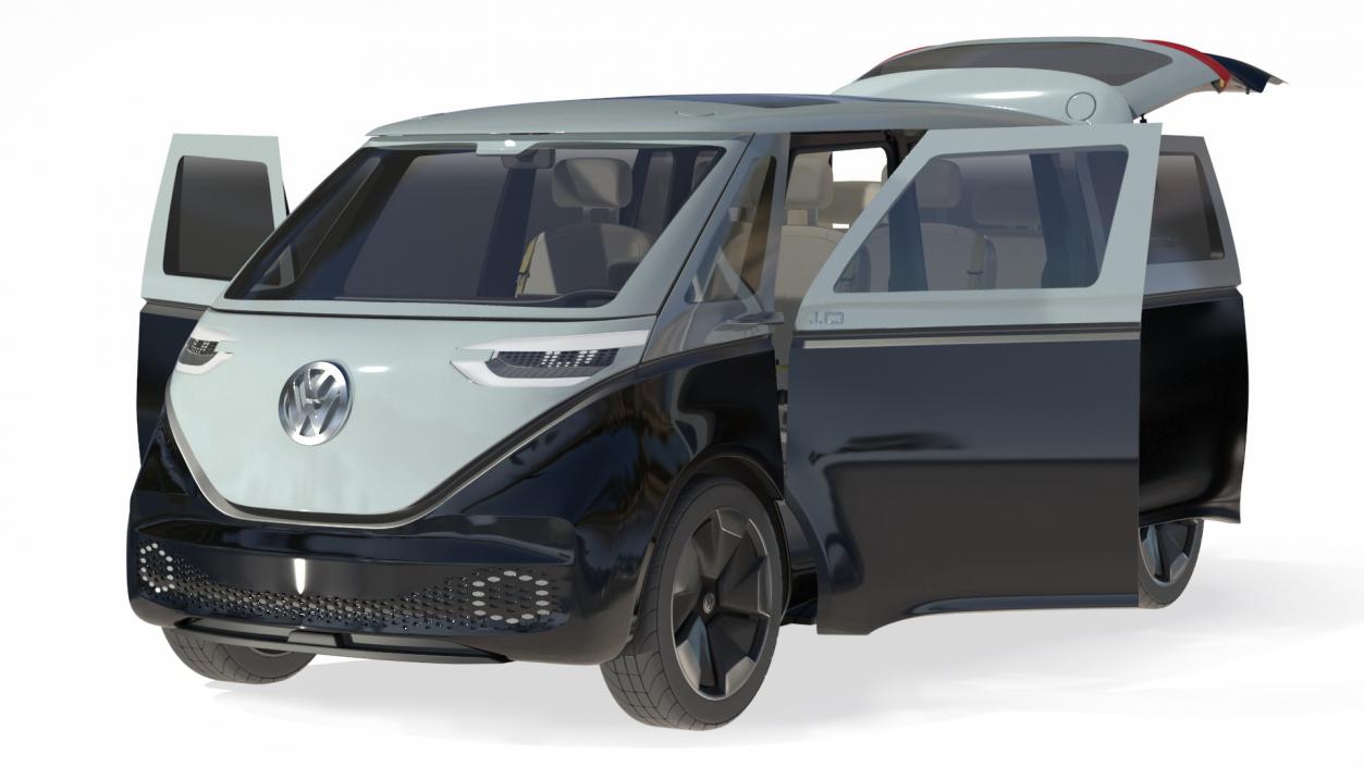 Volkswagen Minivan ID Buzz Rigged for Cinema 4D 3D