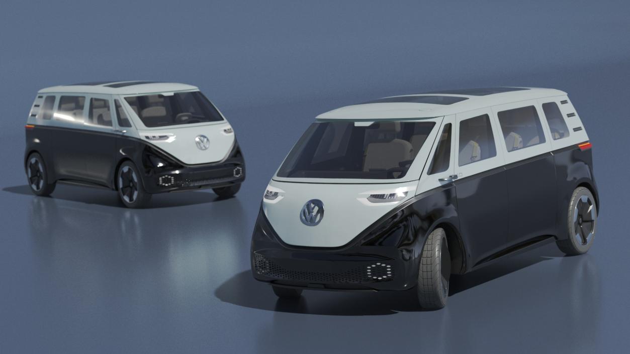 Volkswagen Minivan ID Buzz Rigged for Cinema 4D 3D