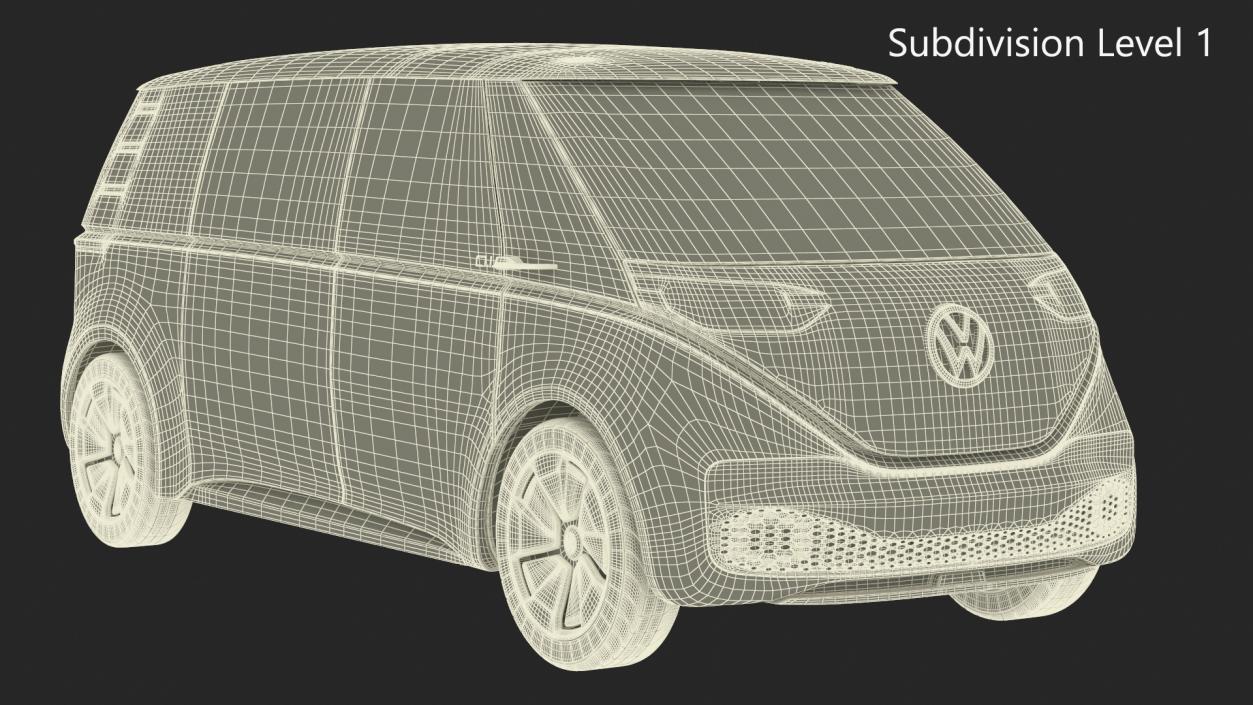 Volkswagen Minivan ID Buzz Rigged for Cinema 4D 3D