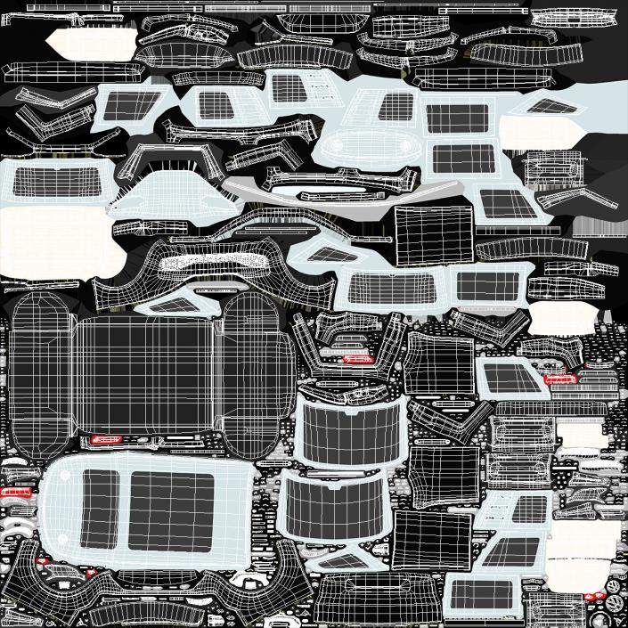 Volkswagen Minivan ID Buzz Rigged for Cinema 4D 3D