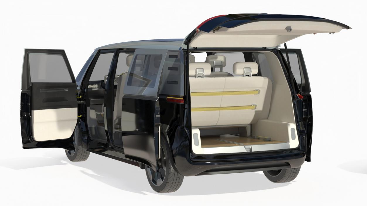 Volkswagen Minivan ID Buzz Rigged for Cinema 4D 3D