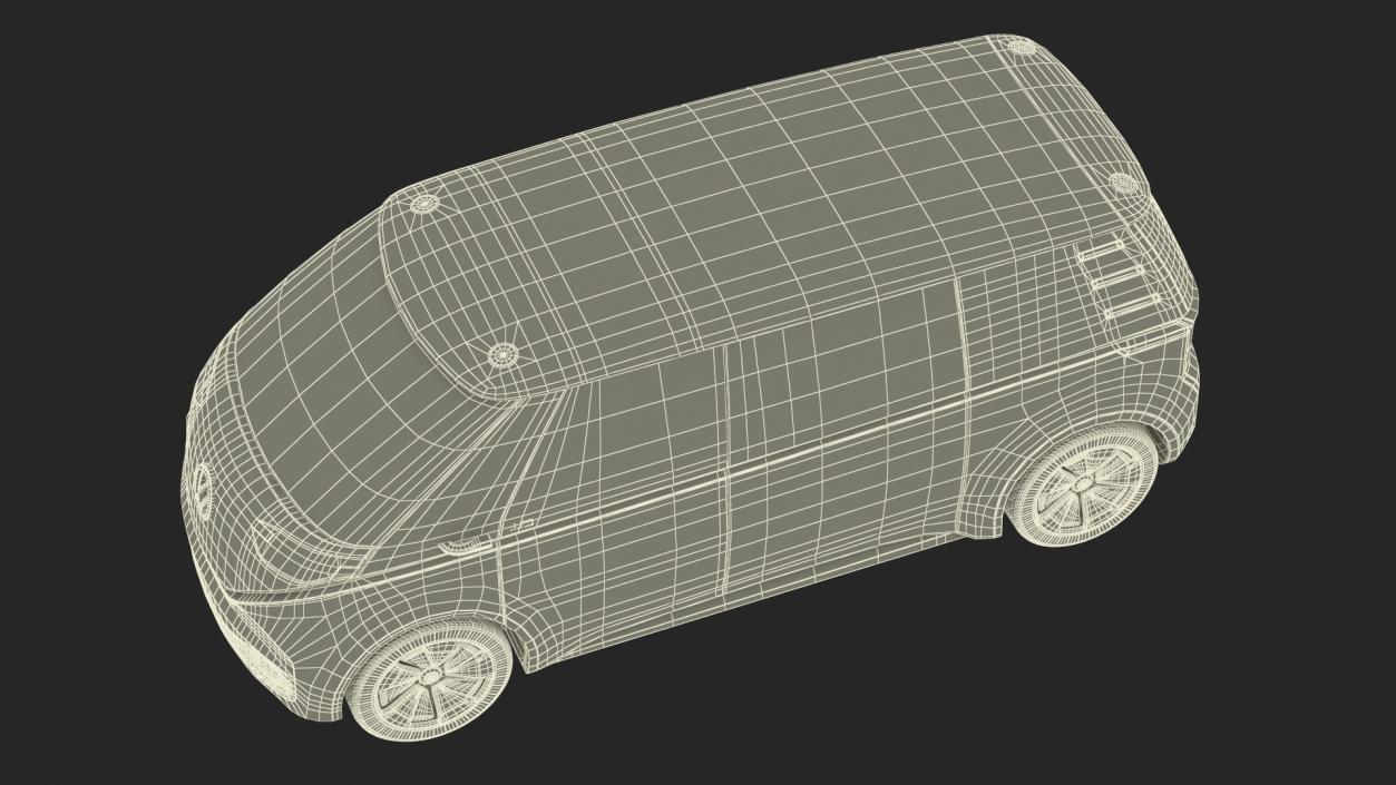 Volkswagen Minivan ID Buzz Rigged for Cinema 4D 3D