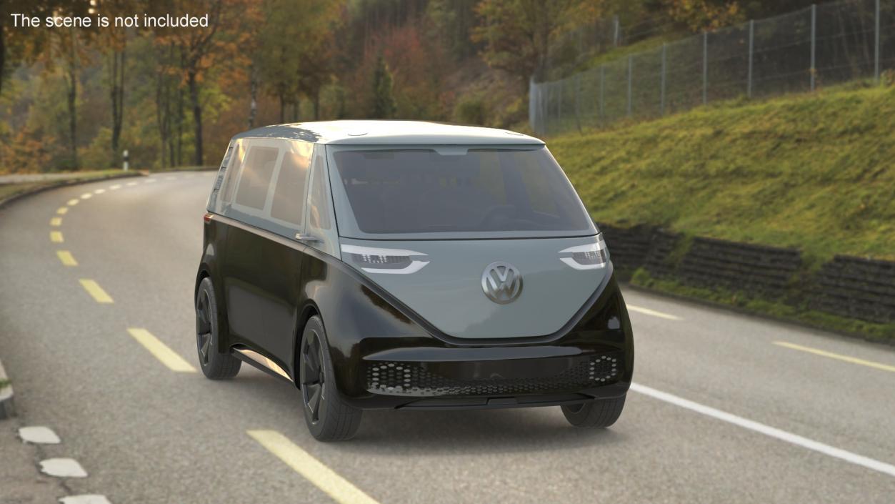 Volkswagen Minivan ID Buzz Rigged for Cinema 4D 3D