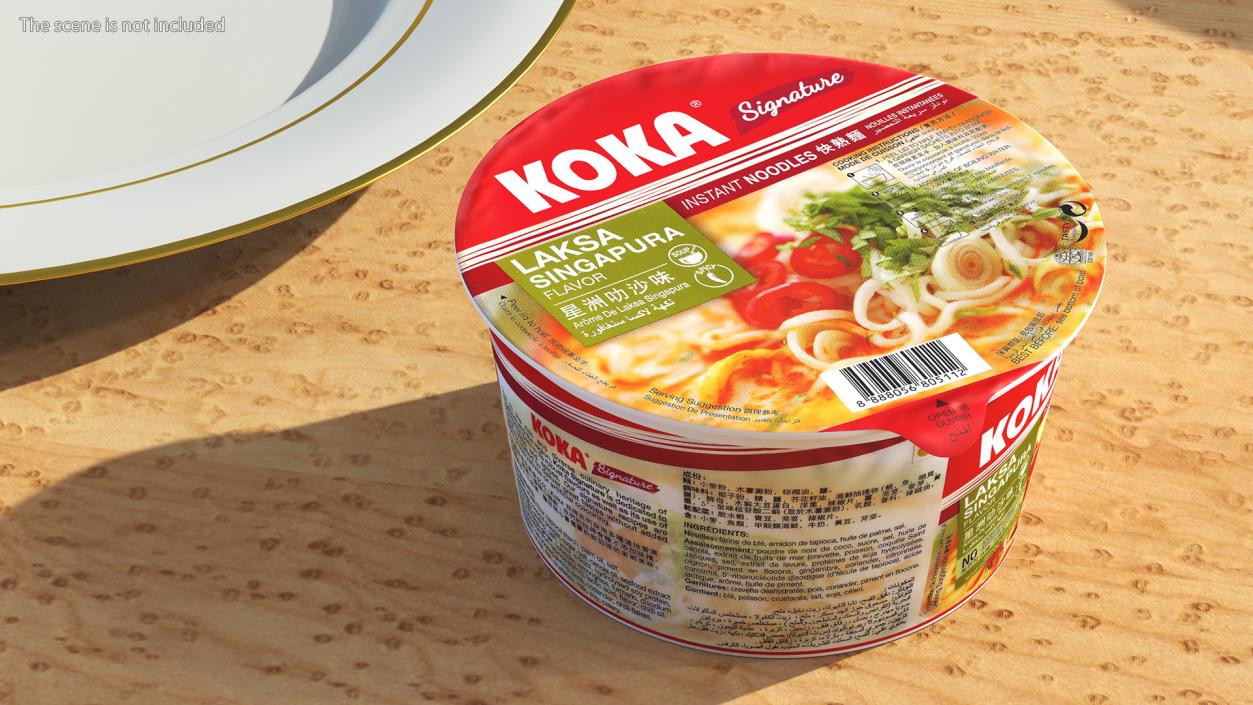 3D KOKA Instant Noodles Bowl Cup Closed