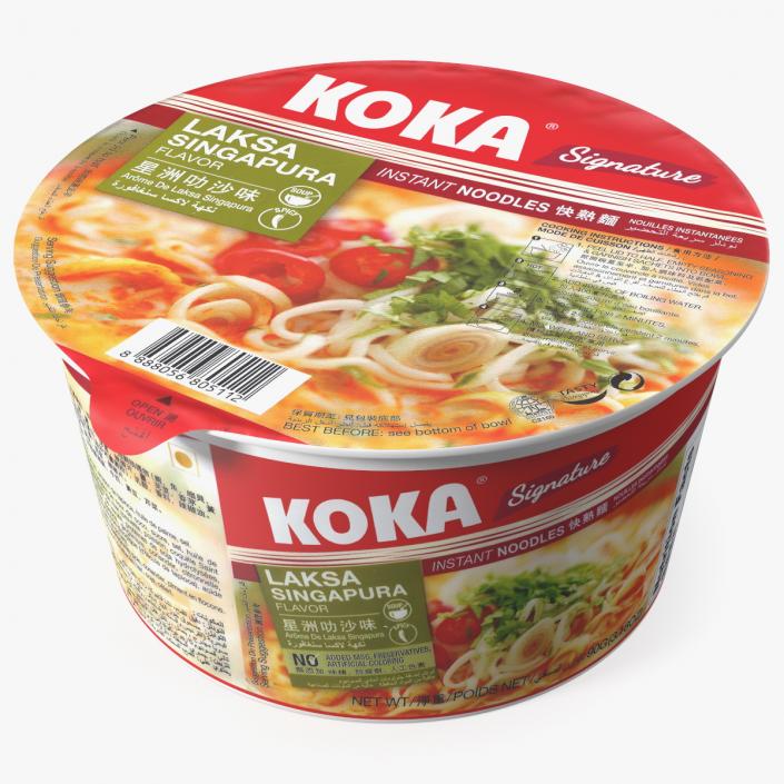 3D KOKA Instant Noodles Bowl Cup Closed