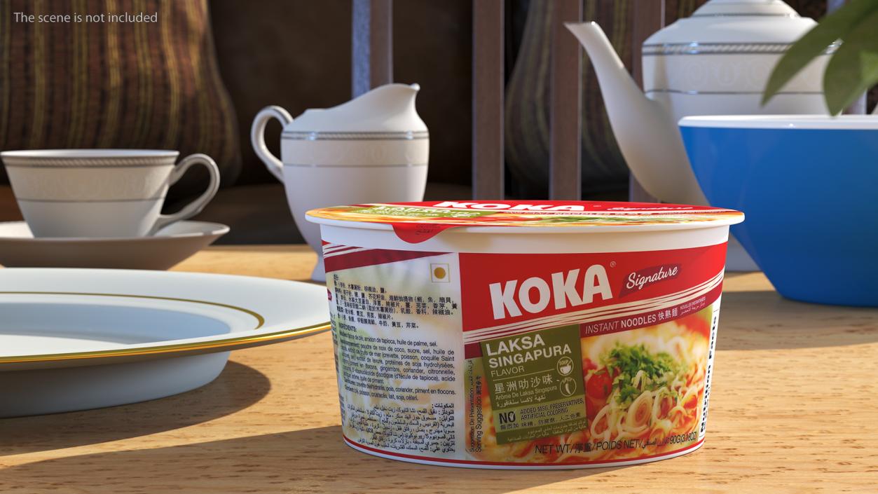 3D KOKA Instant Noodles Bowl Cup Closed