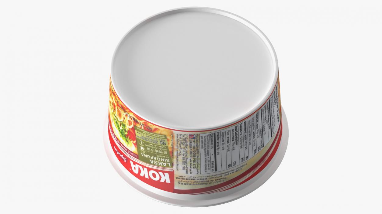 3D KOKA Instant Noodles Bowl Cup Closed