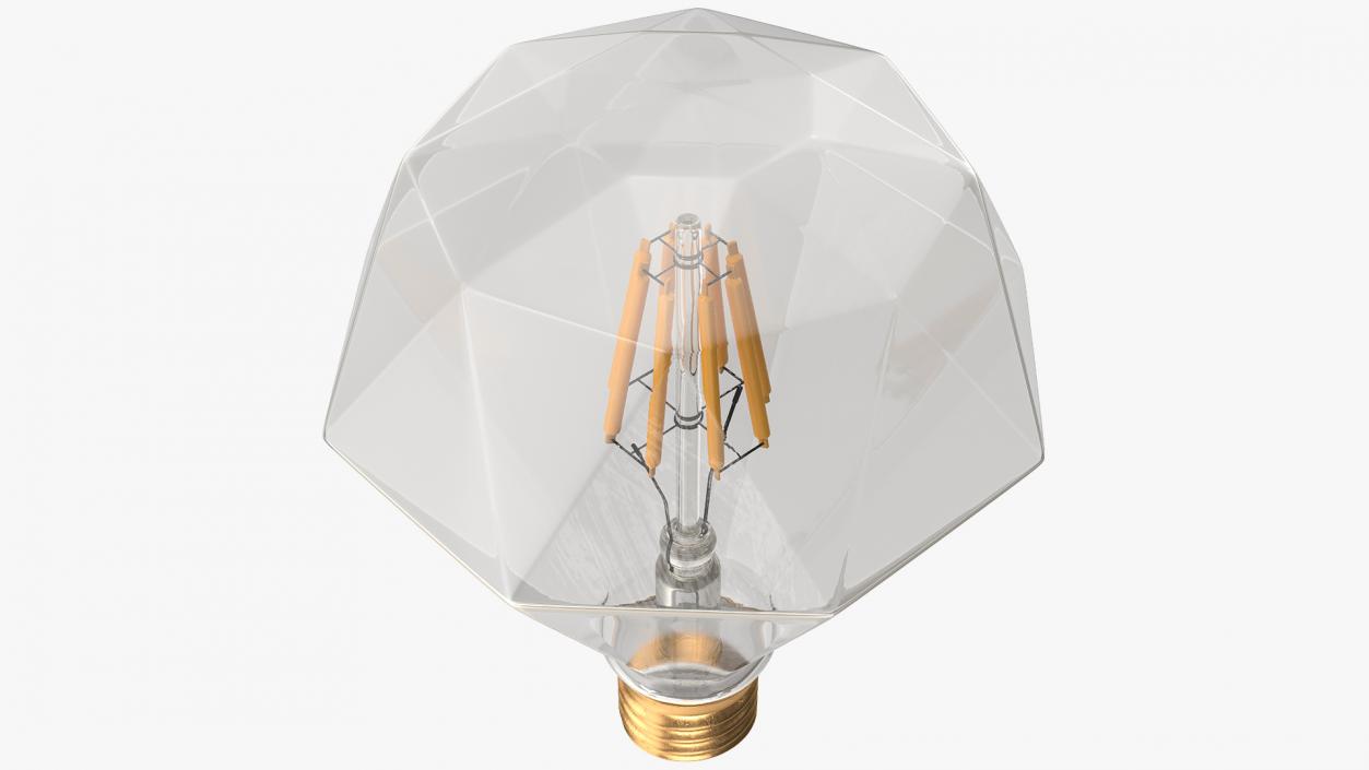 3D Sapphire Shape Filament LED Light Bulb model